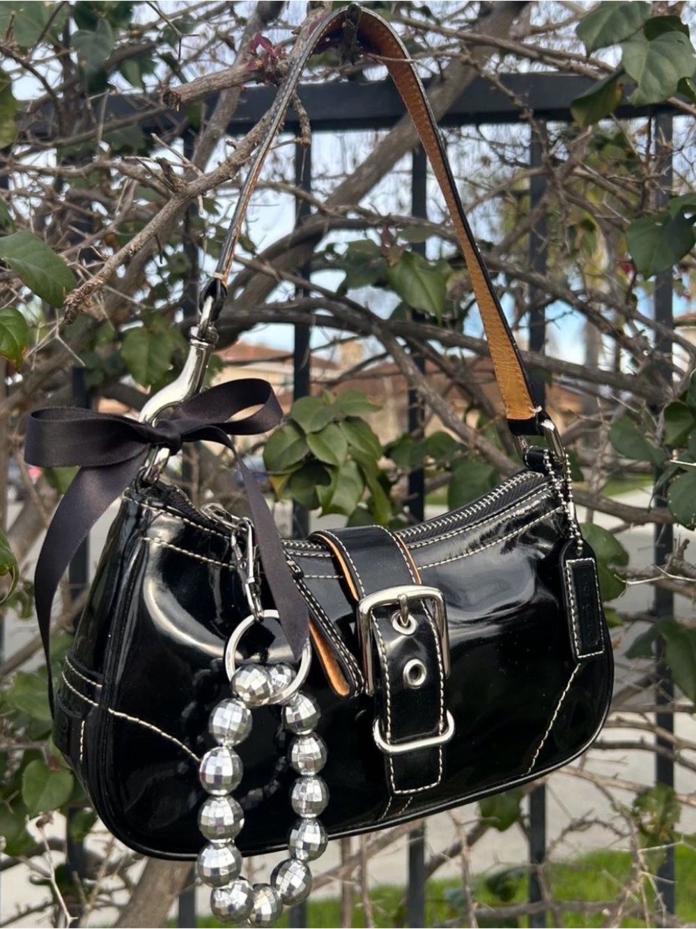 Vintage black coach purse